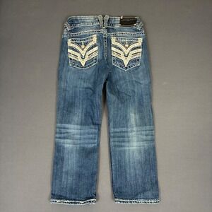 Vigoss The Dallas Capri Jeans Embellished Women's Size 0 (26x21) Y2K Grunge
